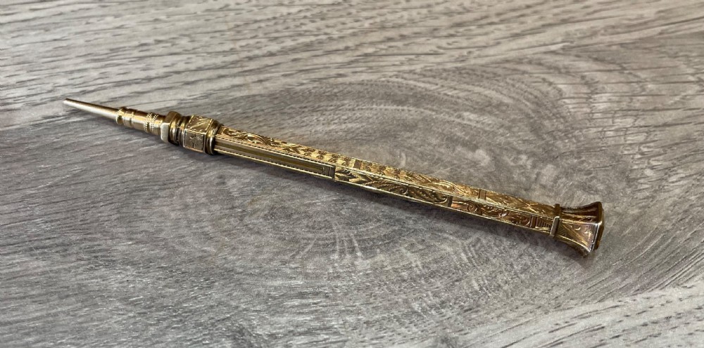 Victorian Gold Cased Propelling Pencil