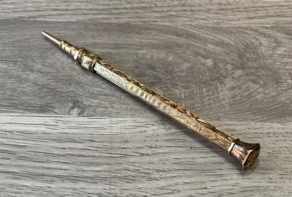 Victorian Gold Cased Propelling Pencil View IV
