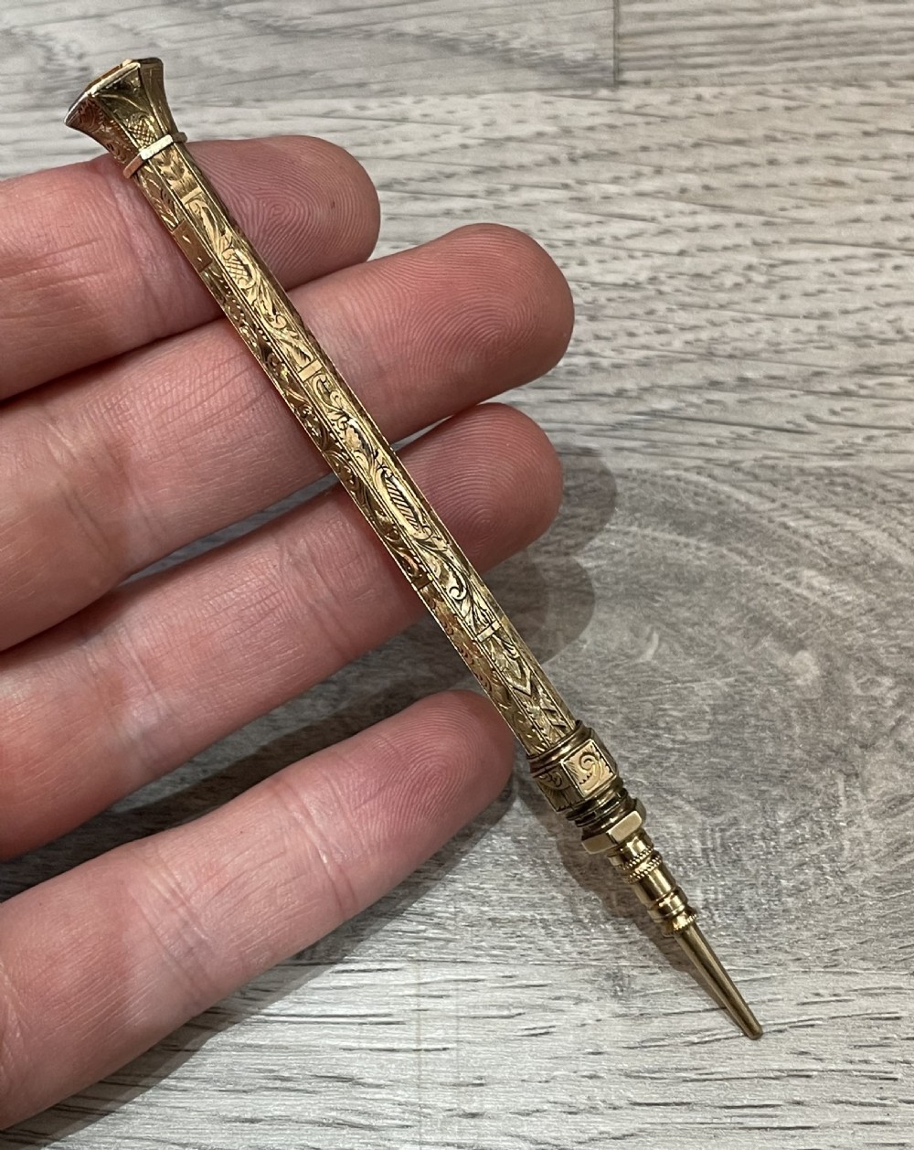 Victorian Gold Cased Propelling Pencil View VII