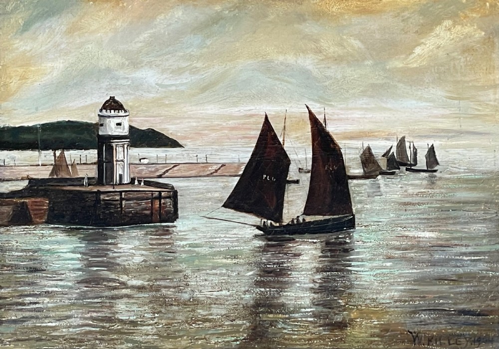 Edwardian Oil Painting, Douglas, Isle of Man