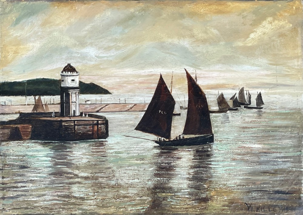 Edwardian Oil Painting, Douglas, Isle of Man View II