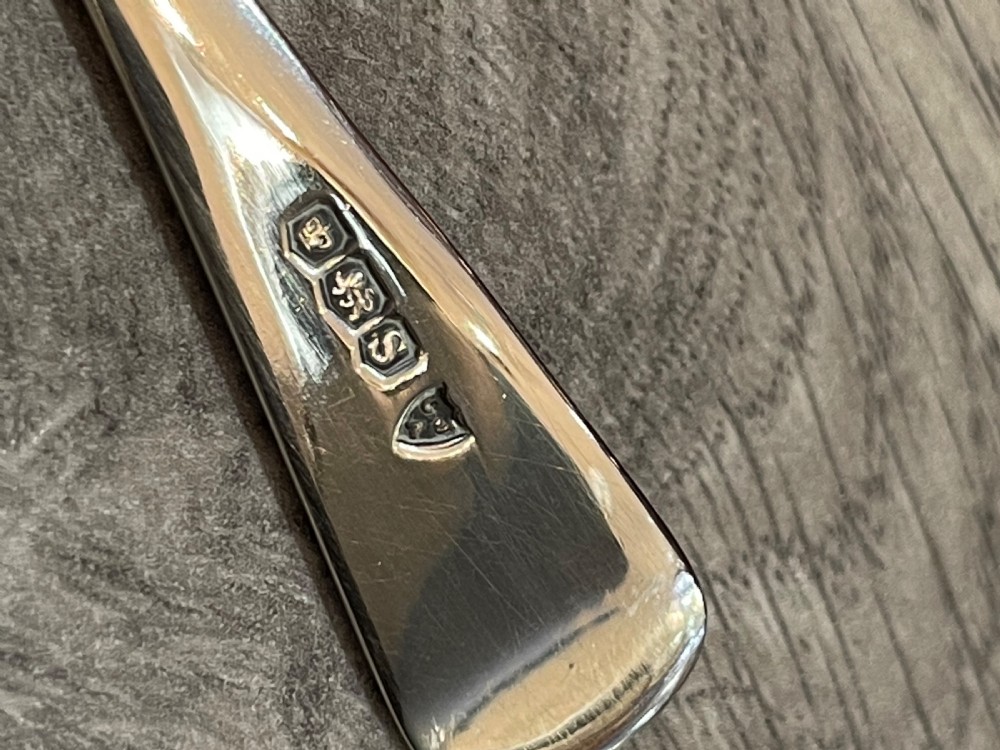 George V Solid Silver Christening Childs Spoon with Enamel Decoration  View VI
