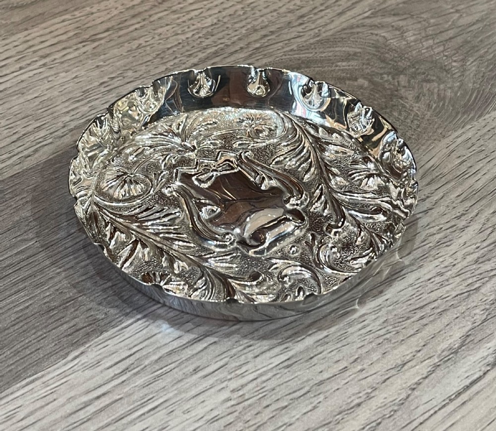 Victorian Solid Silver Pin Dish by Mappin and Webb  View II