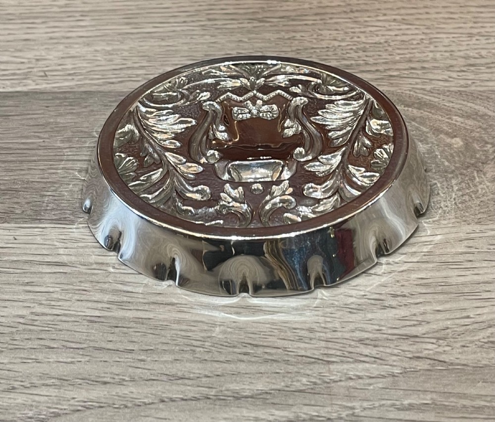 Victorian Solid Silver Pin Dish by Mappin and Webb  View V