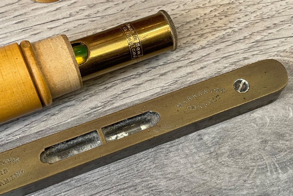 Two Rabone of Birmingham Brass Spirit Levels   View V
