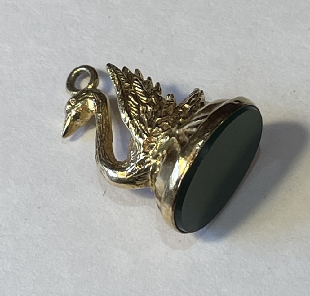 9ct Gold Charm Pendant, Swan