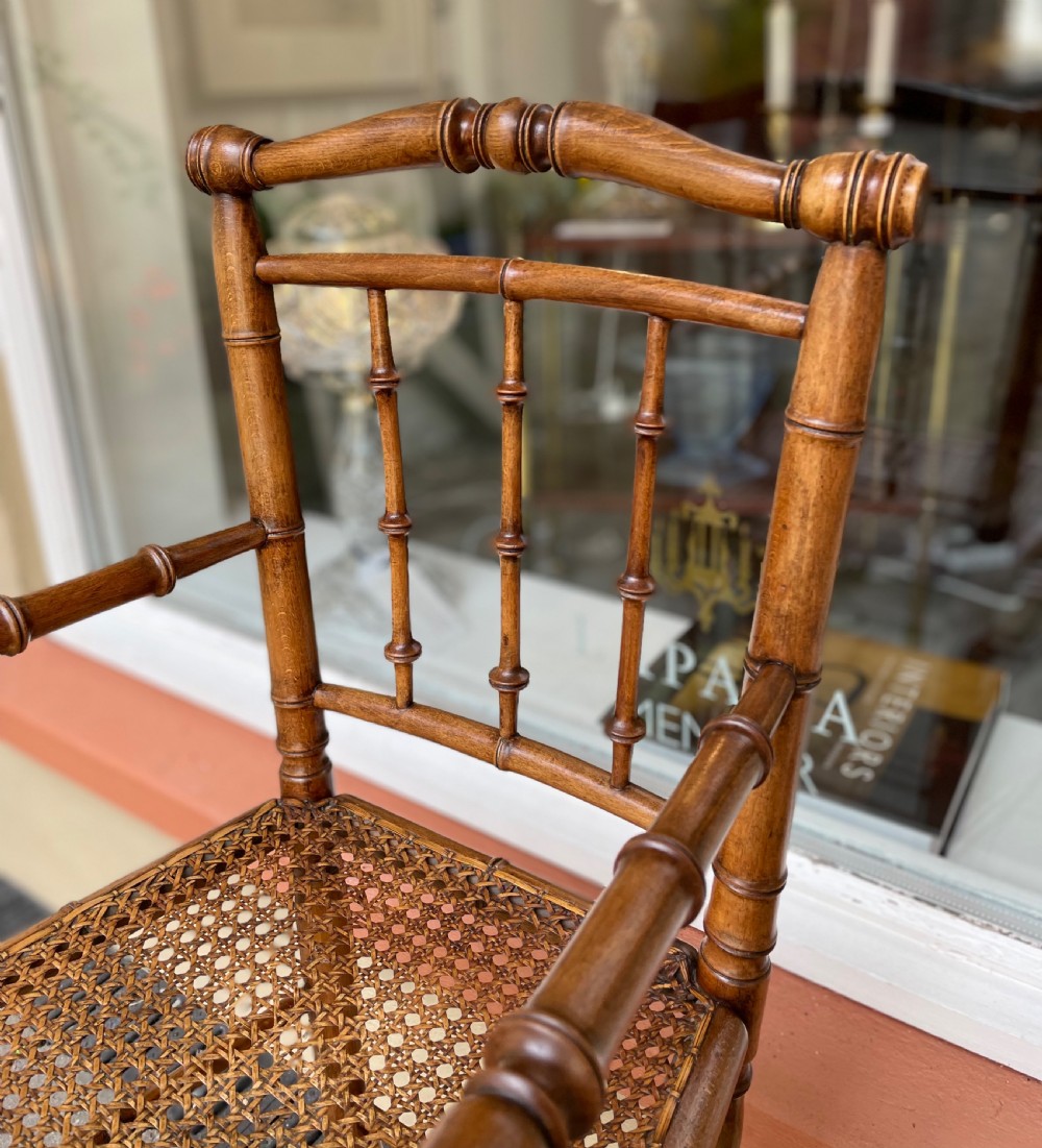 Victorian Faux Bamboo Childs High Chair View IV