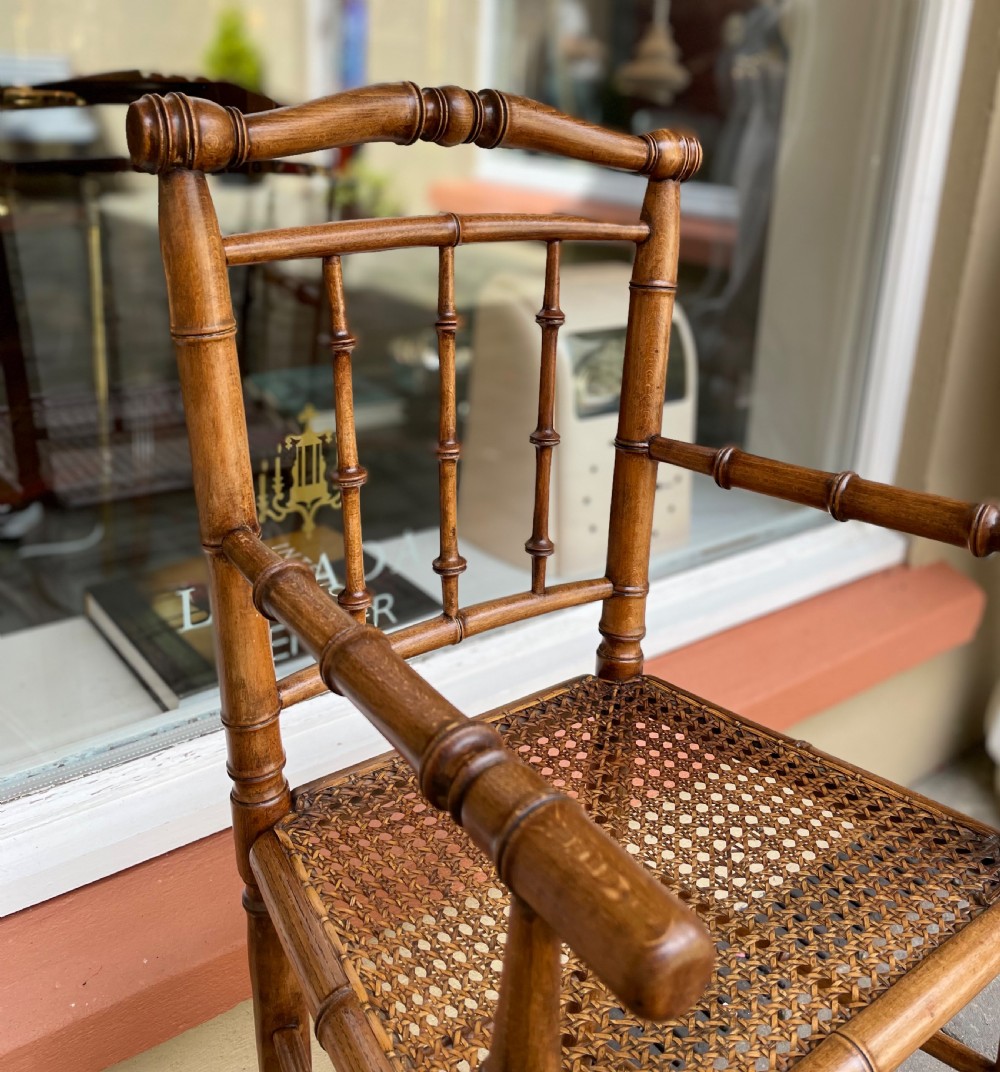 Victorian Faux Bamboo Childs High Chair View V