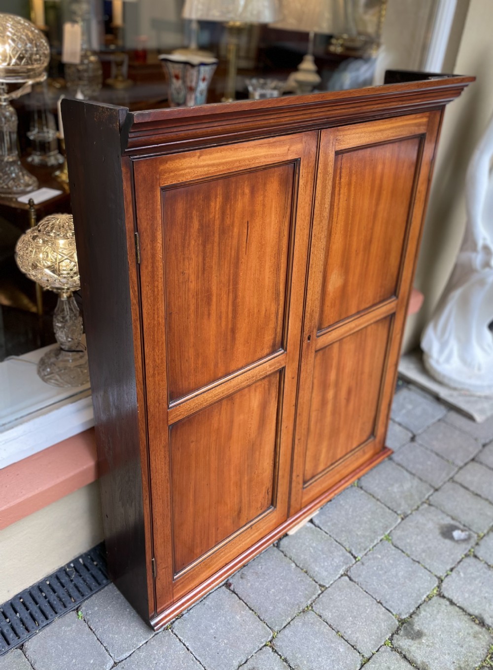 Victorian Mahogany Wall Hung Medicine Chemists Cabinet View II