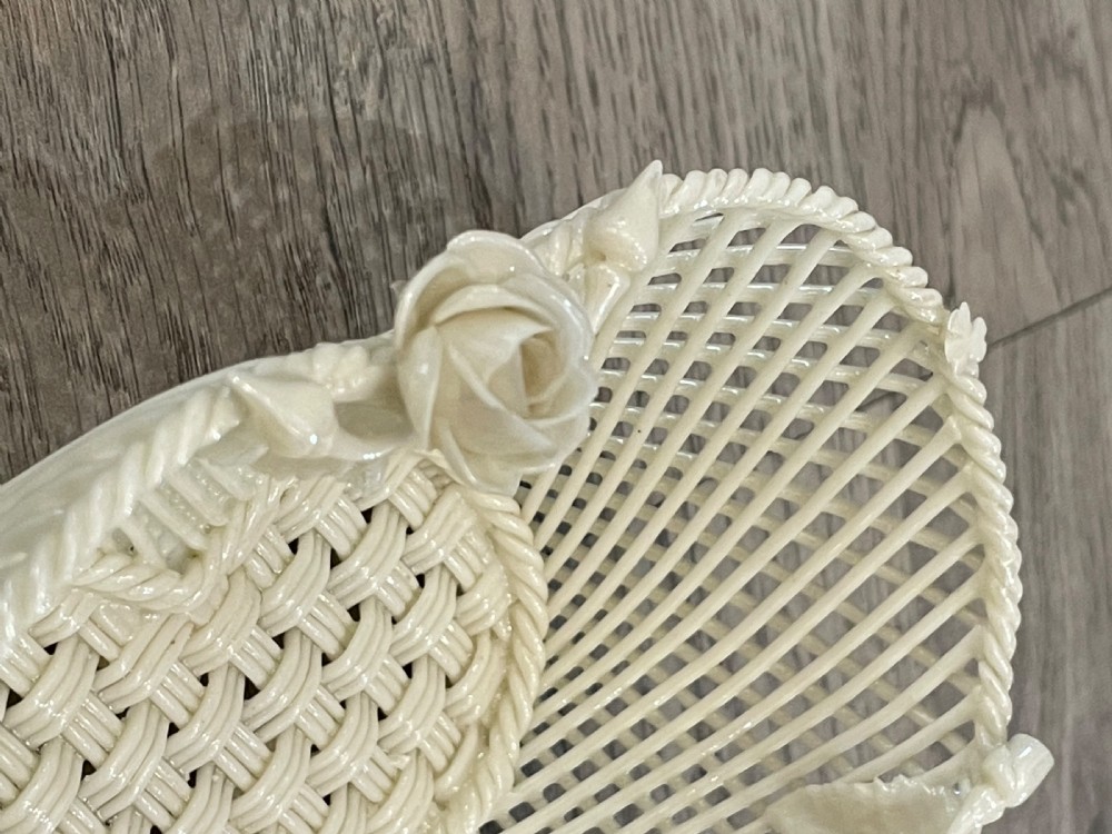 Victorian Belleek Basket  View IV