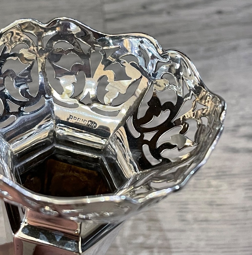 George V Solid Silver Posy Flower Vase View IV