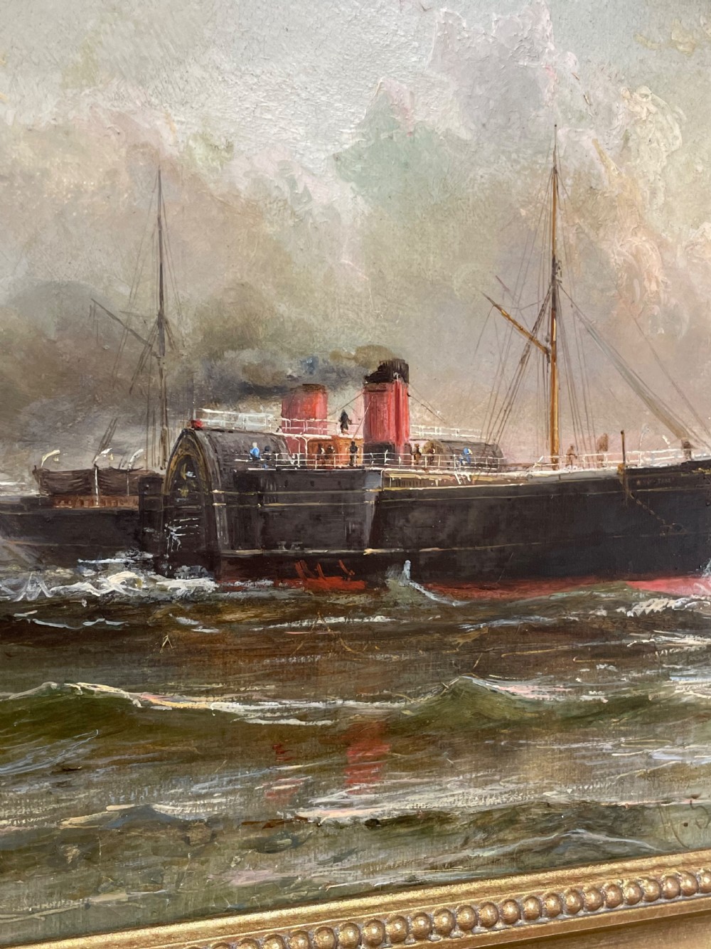Victorian Marine Oil Painting by Max Sinclair, Ben My Chree, Isle of Man  View IV
