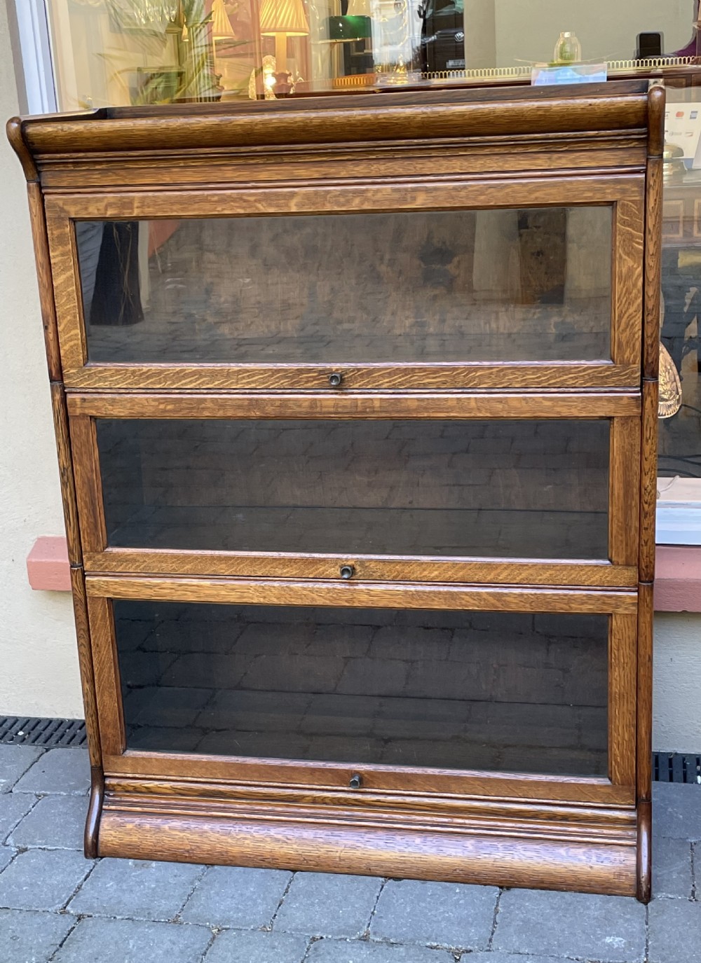 Oak Stacking Globe Wernicke Style Bookcase by Gunn View II