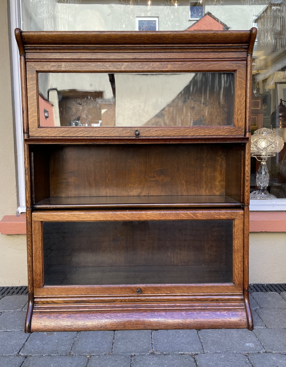 Oak Stacking Globe Wernicke Style Bookcase by Gunn View V