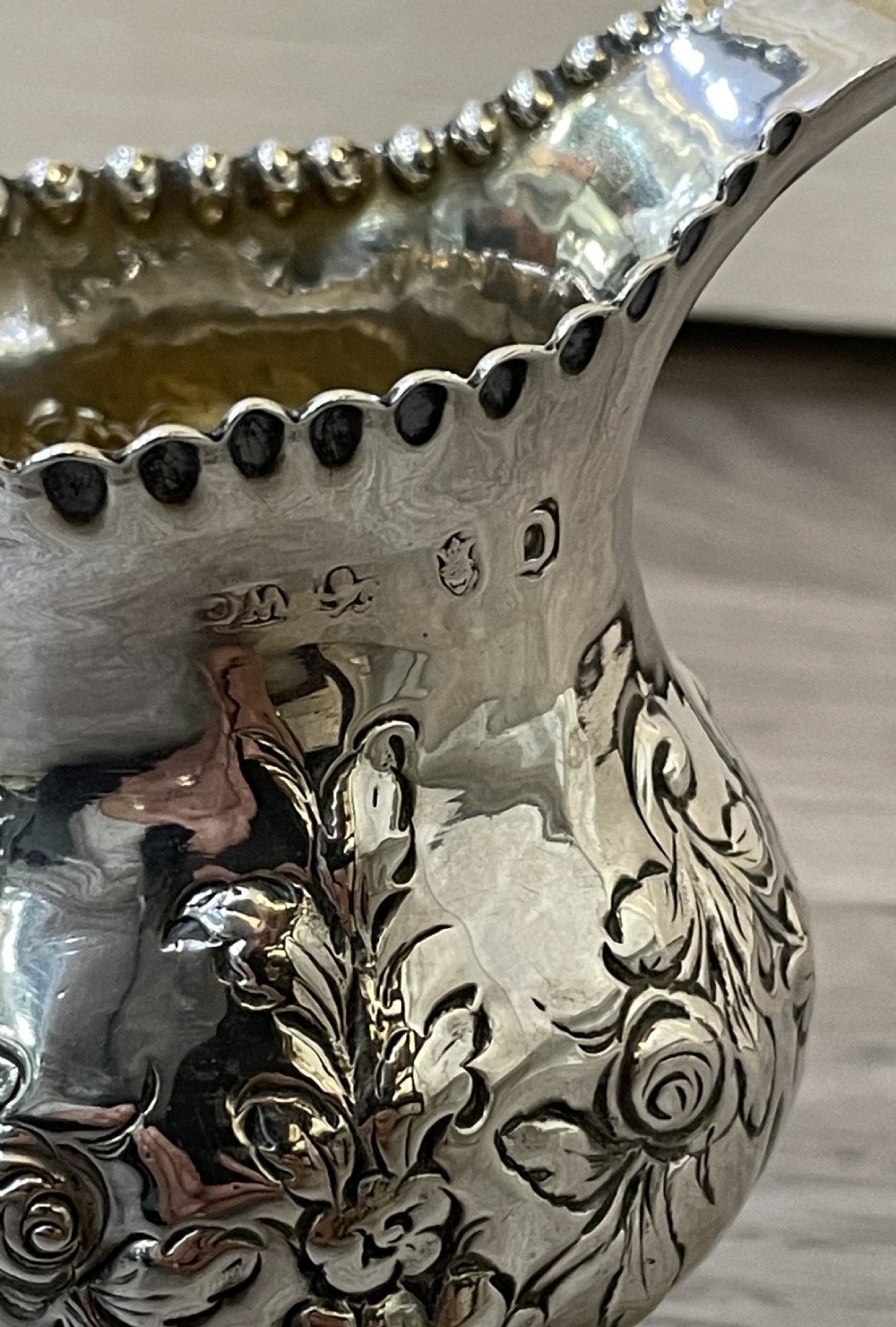 George III Silver Cream Milk Jug, 1769 View V