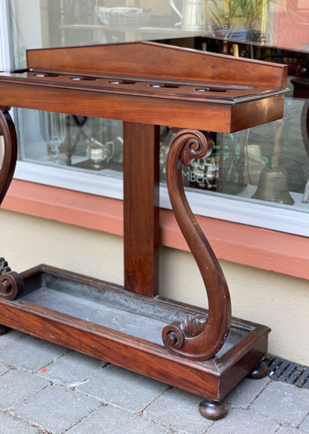 Victorian Mahogany Hall Stick Stand  View II