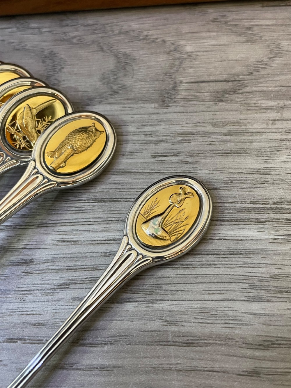 RSPB Solid Silver Spoon Collection In Fitted Case View VII