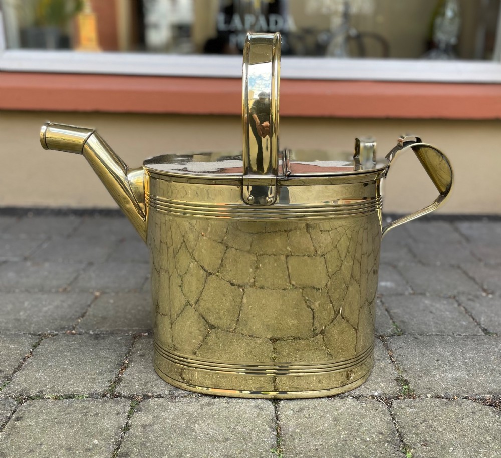 Large Late Victorian Brass Country House Watering Can