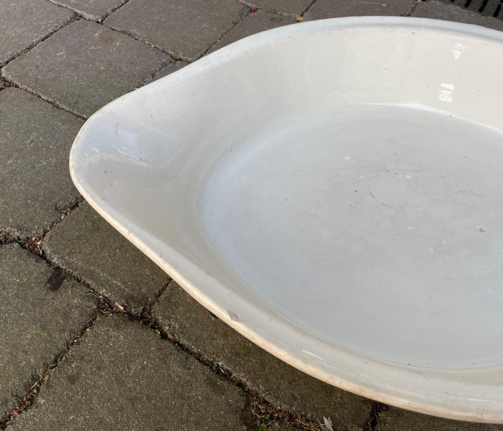 Large Early 20th Century Dairy Milk Cream Pan View IV