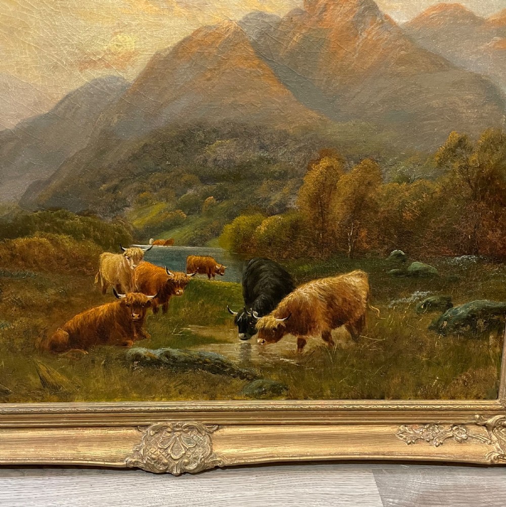 Highland Cattle Painting by Daniel Sherrin View II