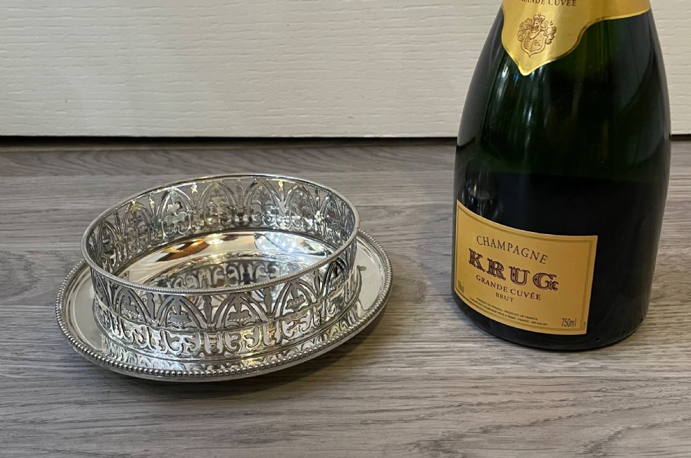 Quality Victorian Silver Plated Wine Champagne Coaster by Elkington View VIII