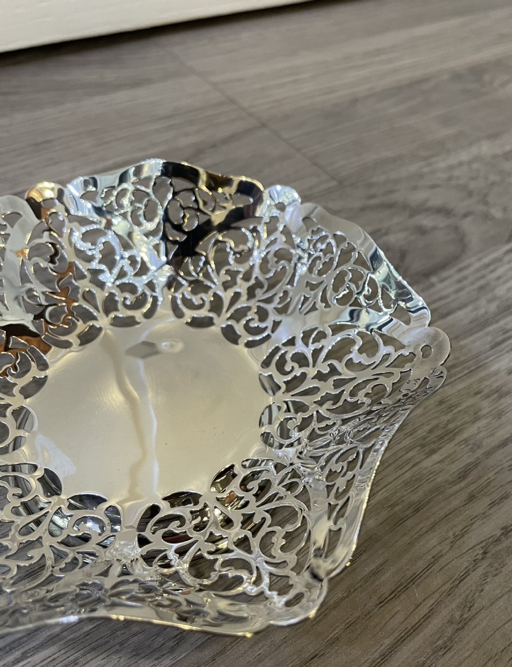 Pretty Solid Silver Bon Bon Dish  View II