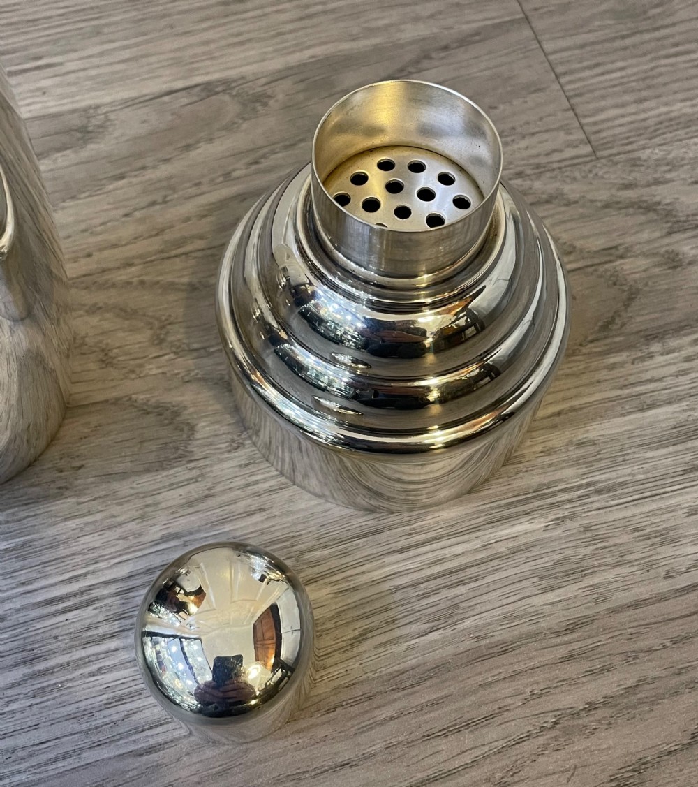 Art Deco Silver Plated Cocktail Shaker by Gaskell & Chambers View V
