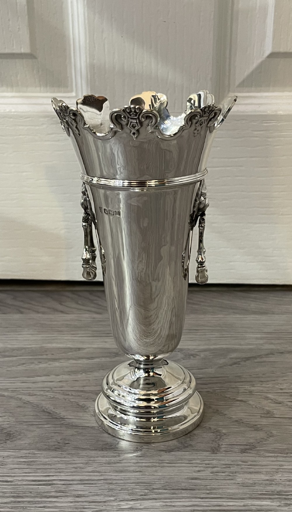 Attractive George V Solid Silver Vase