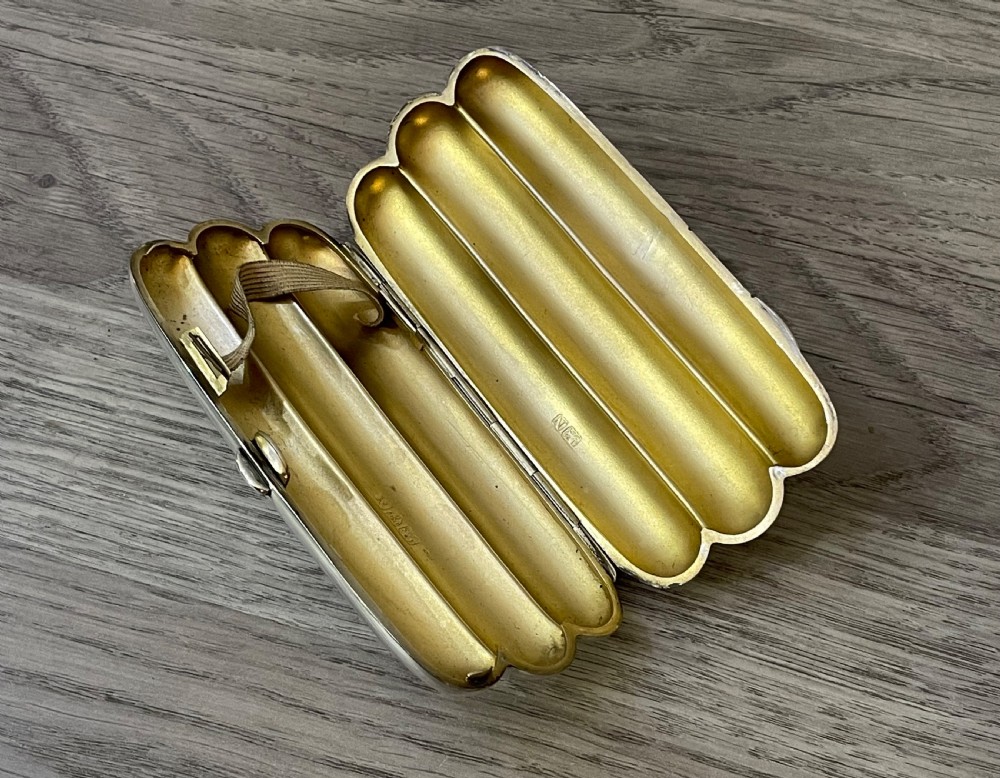 Victorian Solid Silver Cigar Case, 1896 View IV