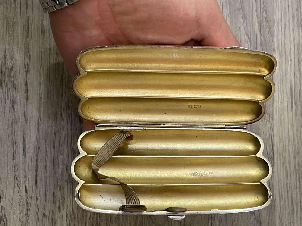 Victorian Solid Silver Cigar Case, 1896 View VI