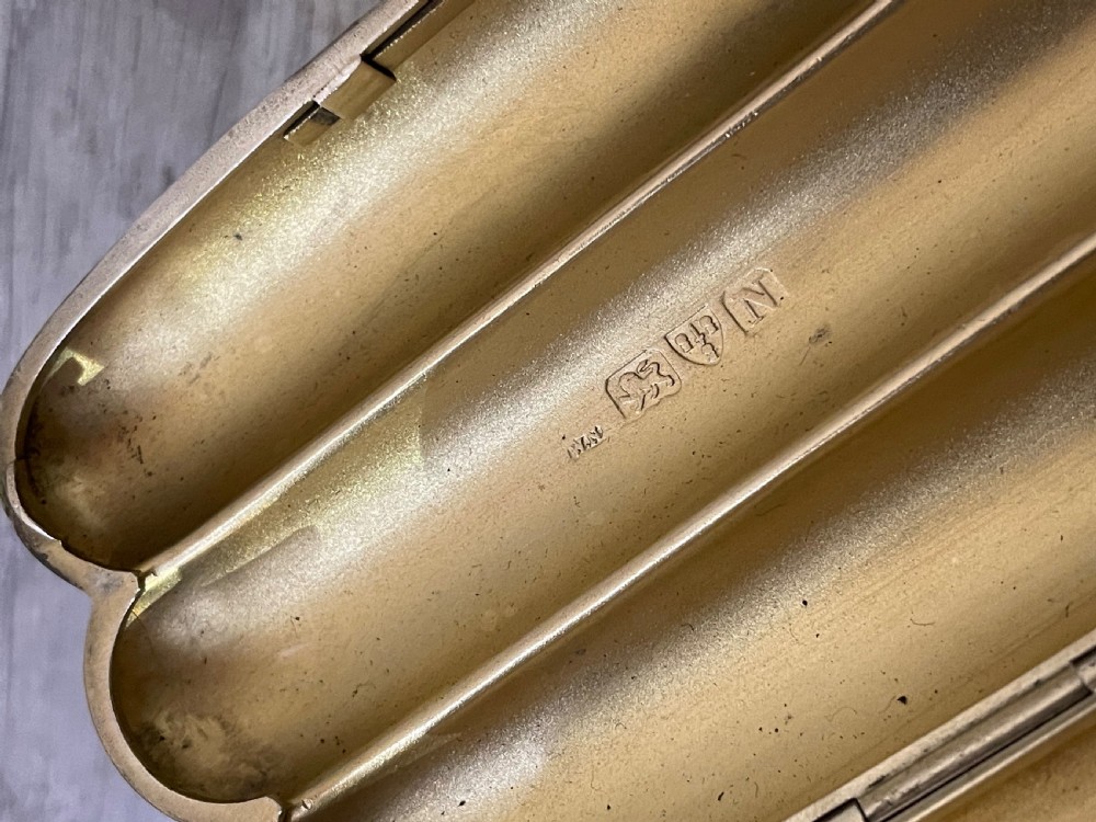 Victorian Solid Silver Cigar Case, 1896 View VII