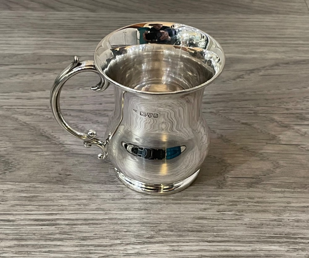 Pretty Edwardian Solid Silver Christening Mug, Chester View II