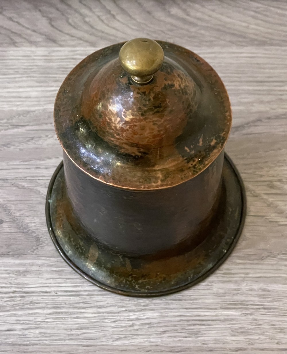 Stylish Arts & Crafts Copper Cannister Tobacco Jar View III
