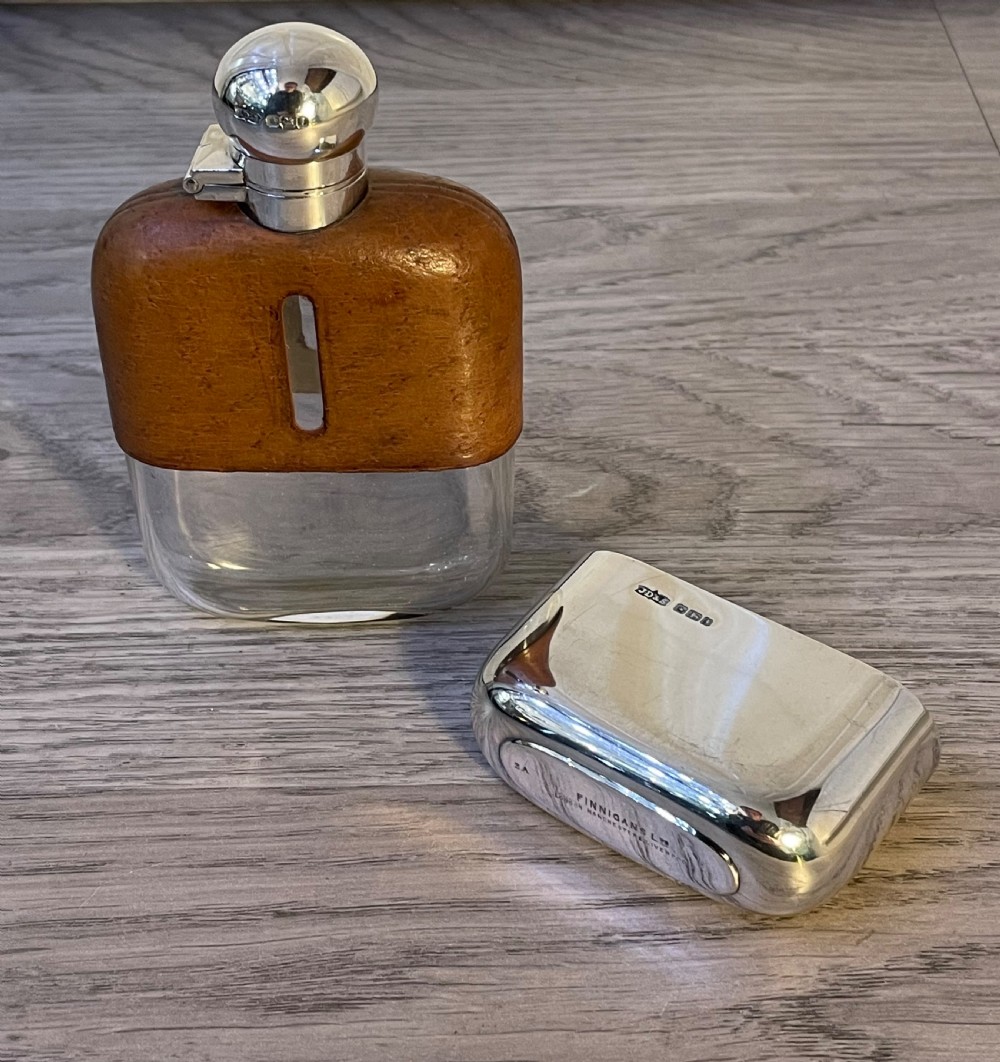 George V Silver Hip Flask by James Dixon & Sons View II