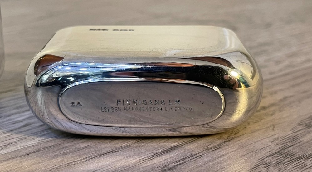 George V Silver Hip Flask by James Dixon & Sons View V