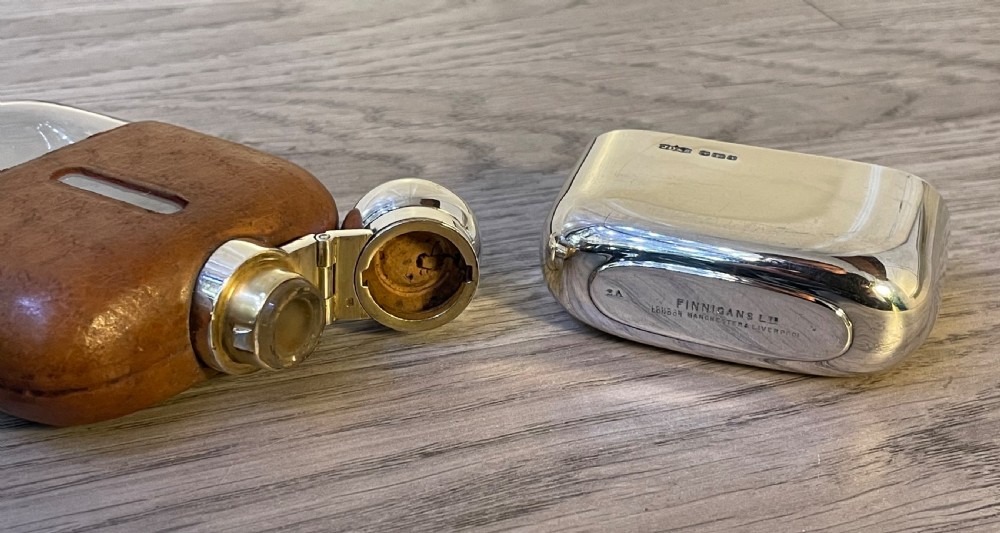 George V Silver Hip Flask by James Dixon & Sons View VI