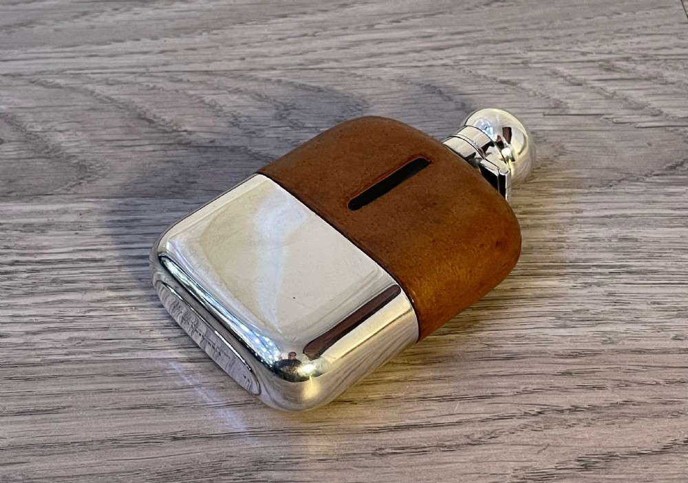 George V Silver Hip Flask by James Dixon & Sons View VIII