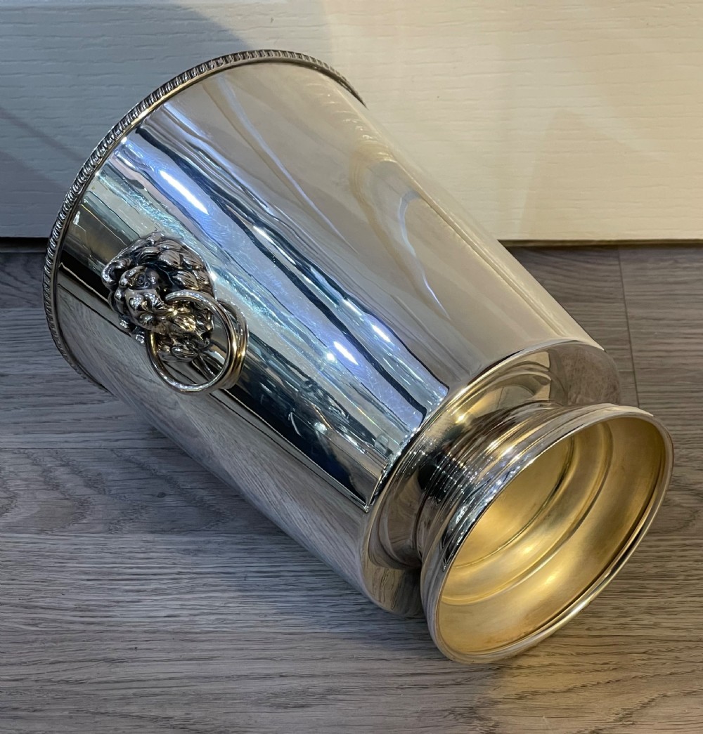 Large Silver Plated Ice Champagne Bucket by Harrods View IV