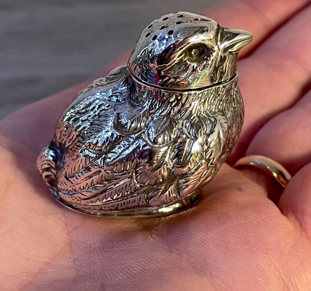 Edwardian Silver Chick Pepperette by Sampson Mordan View V