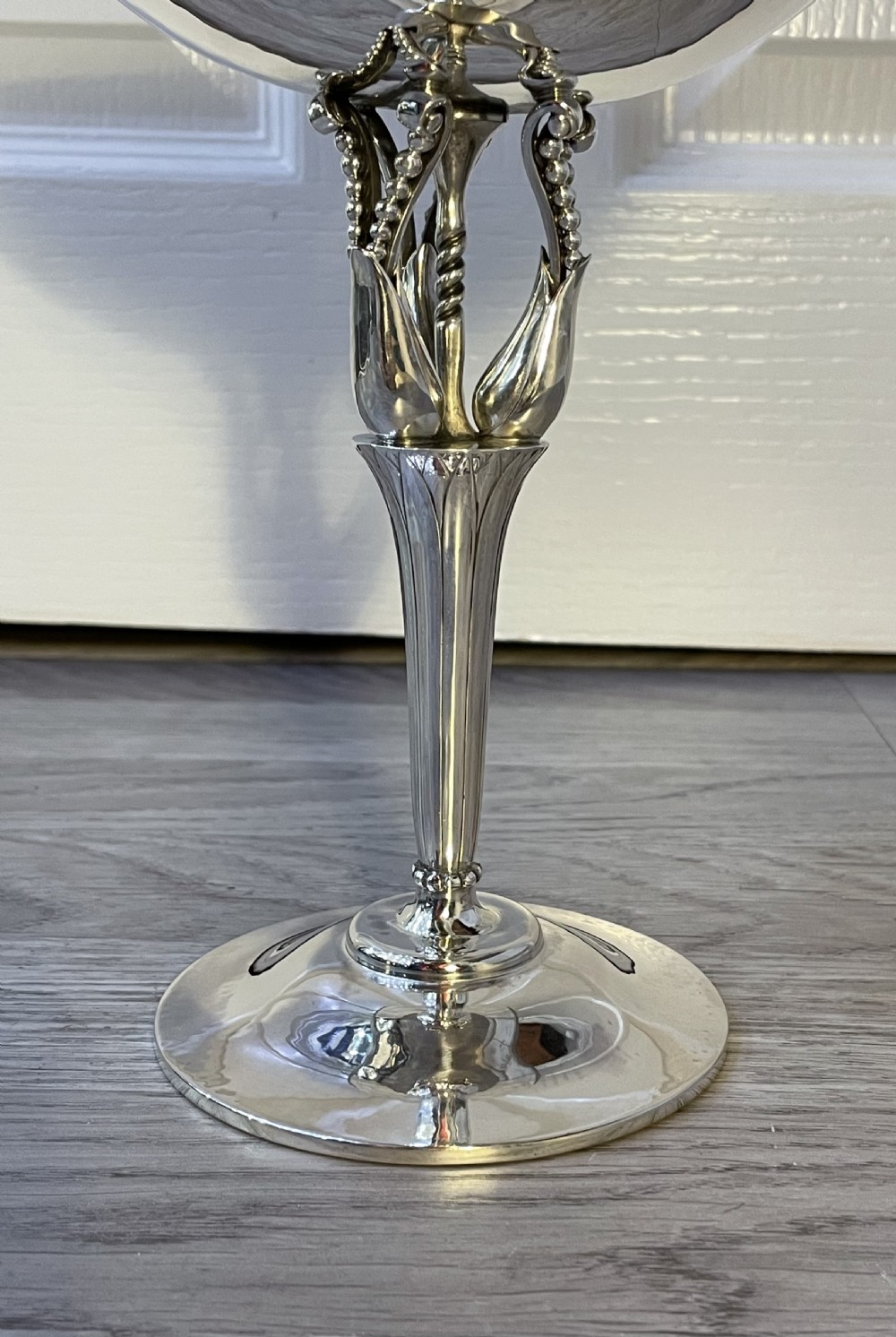 Extremely Rare Georg Jensen Silver Tazza  View II