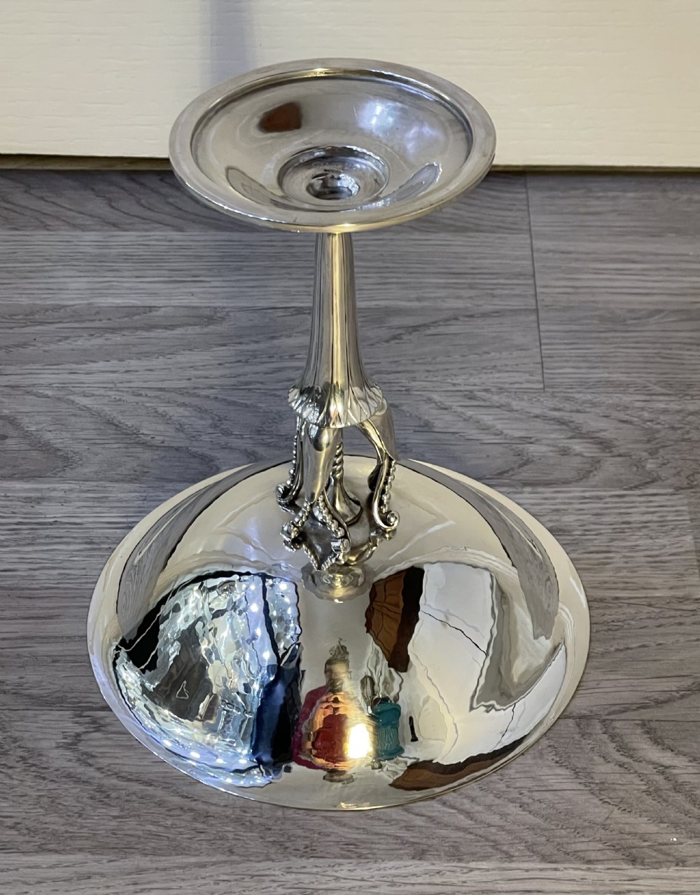 Extremely Rare Georg Jensen Silver Tazza  View IV