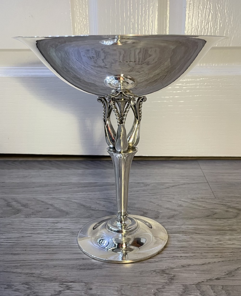 Extremely Rare Georg Jensen Silver Tazza  View V