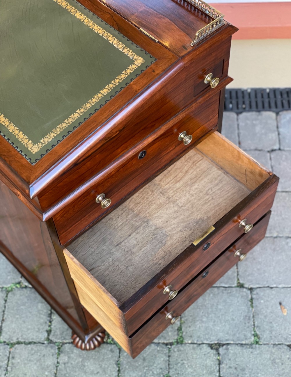 Super Quality Regency Rosewood Davenport Desk View IV