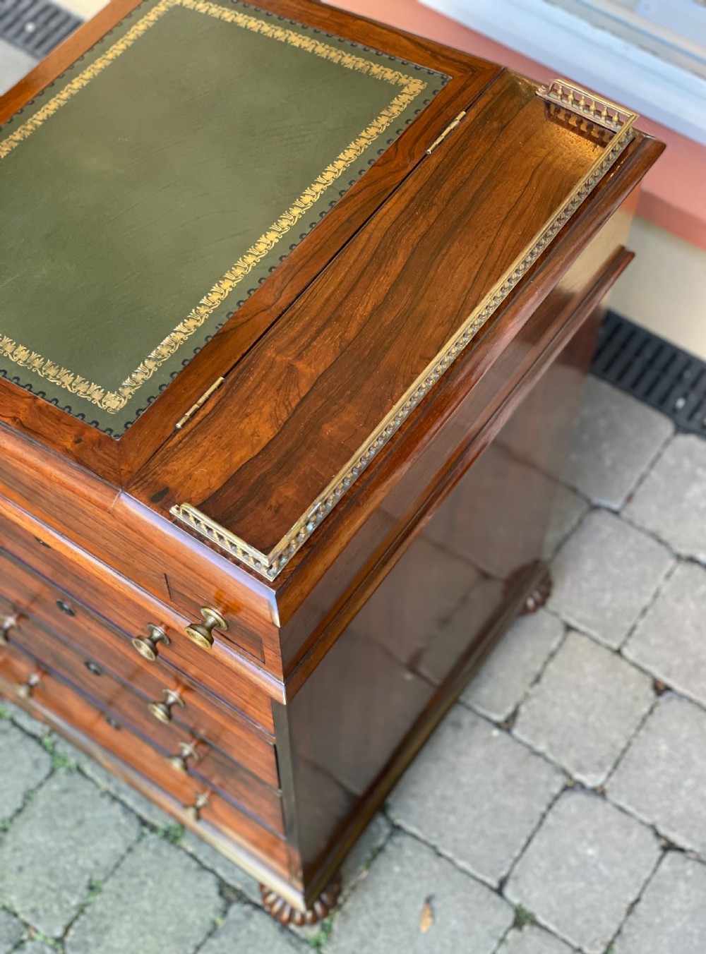 Super Quality Regency Rosewood Davenport Desk View VI