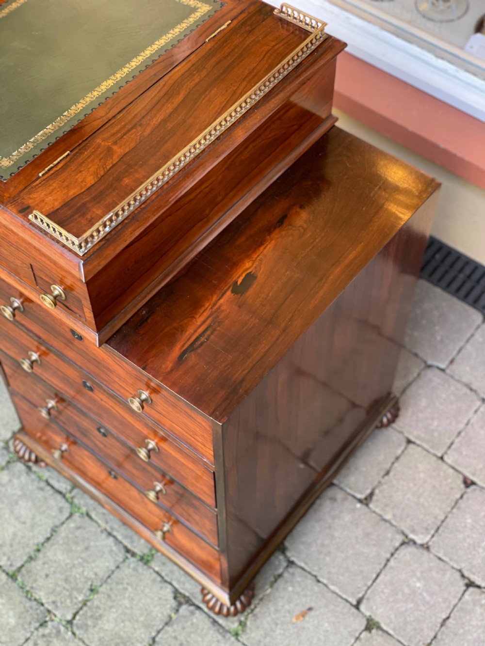Super Quality Regency Rosewood Davenport Desk View VIII