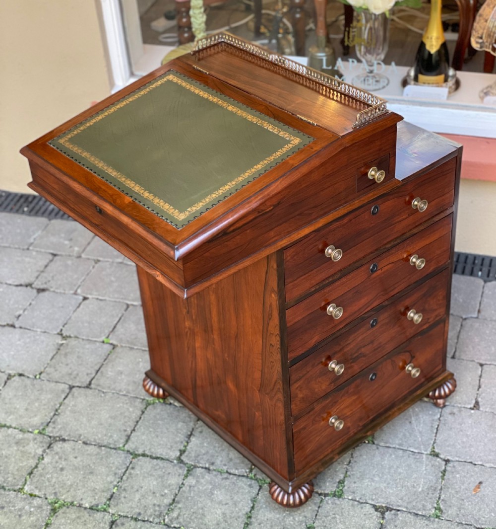 Super Quality Regency Rosewood Davenport Desk View XI