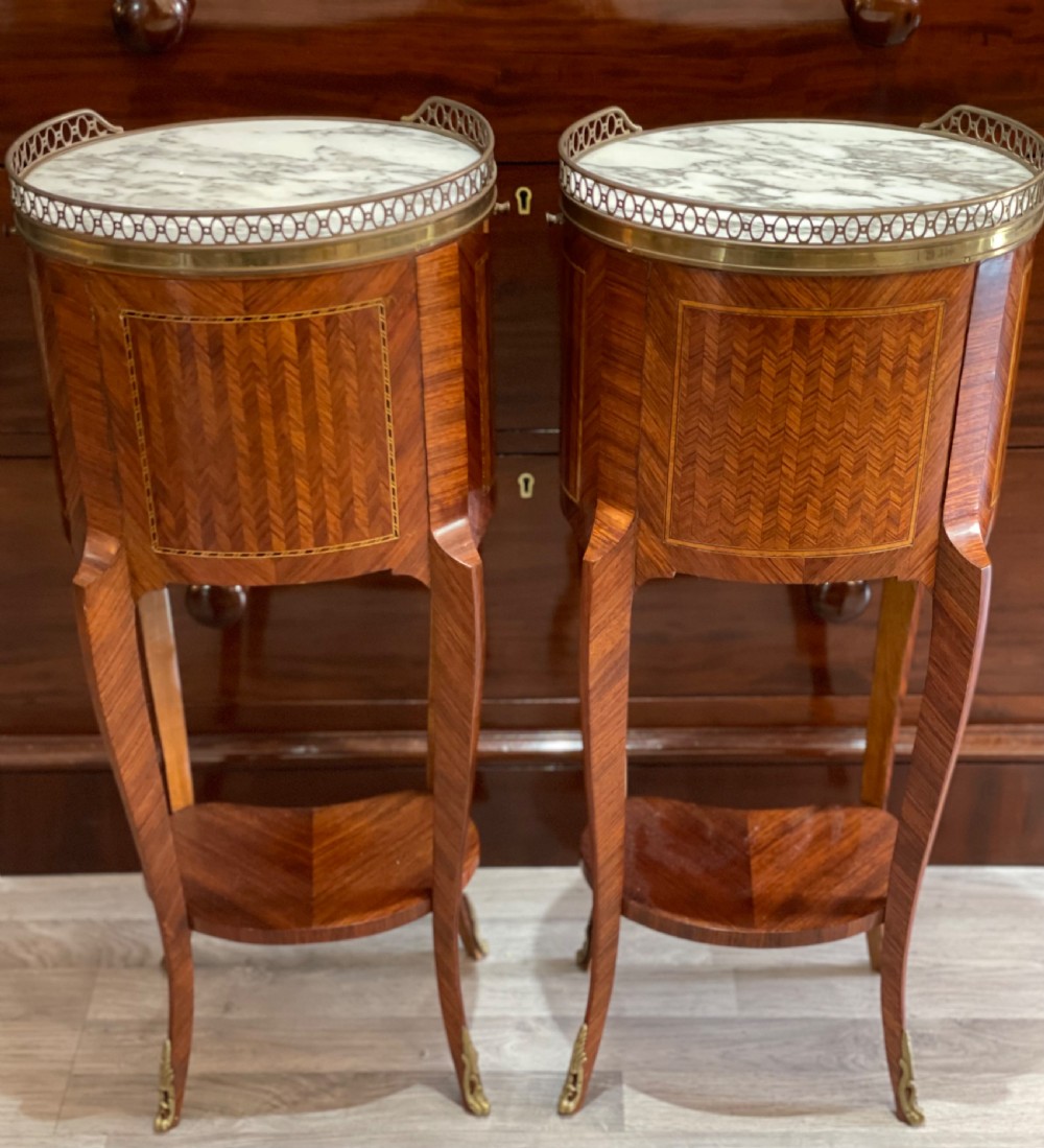 Good Pair Louis XVI Style Kingwood Bedside Tables View IV