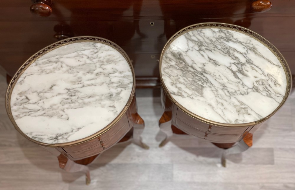 Good Pair Louis XVI Style Kingwood Bedside Tables View VIII