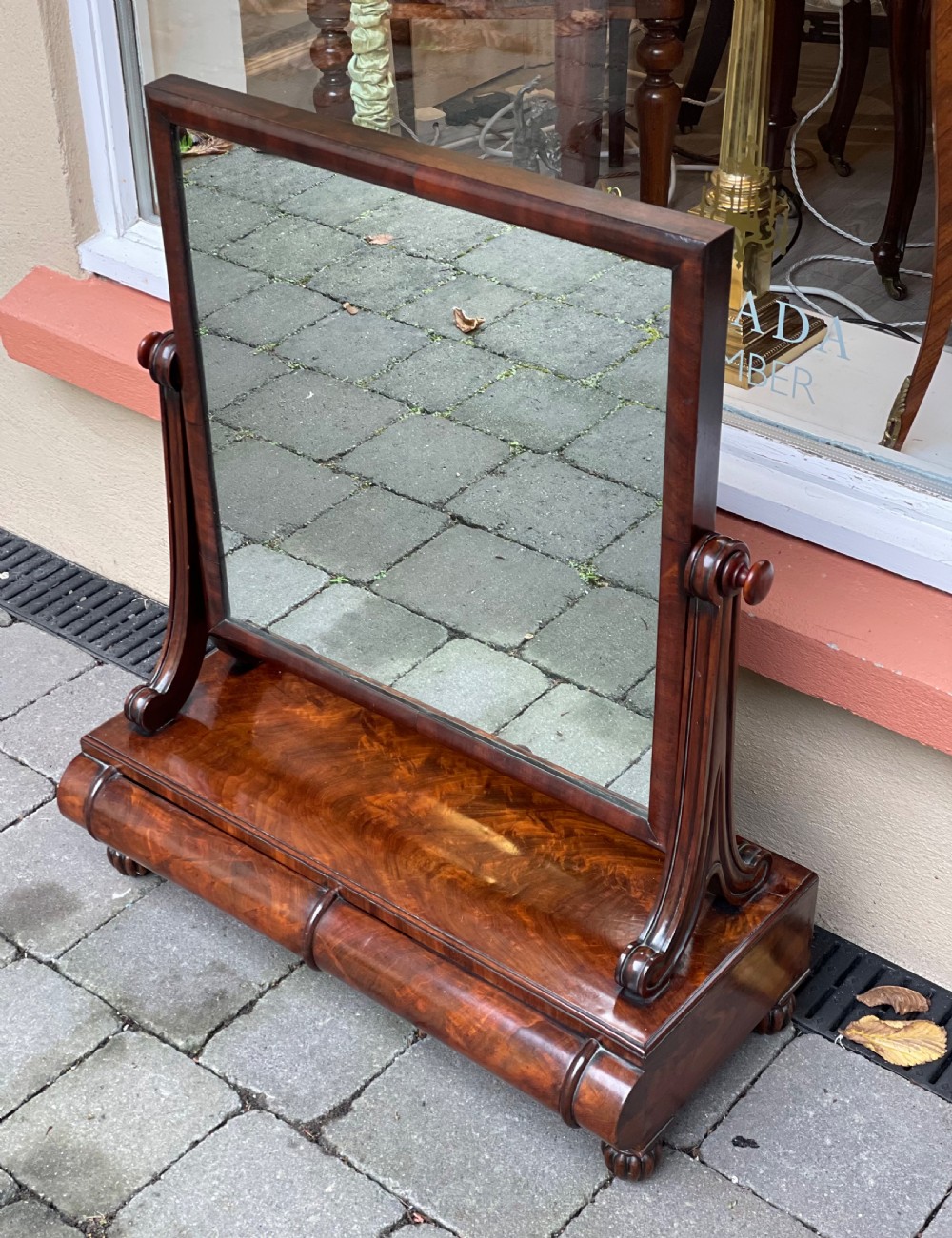 Quality William IV Mahogany Dressing Table Toilet Mirror  View II