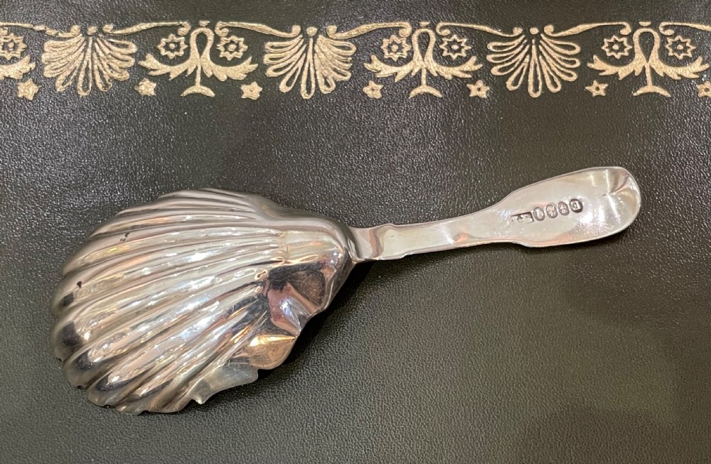 Irish George IV Silver Caddy Spoon, 1825 View II